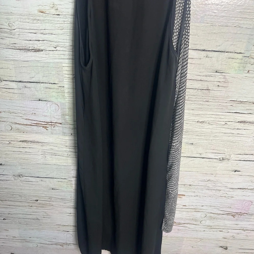 BCBGMAXAZRIA Cici Asymmetrical Colorblock Slip Midi Dress | small - Picture 6 of 8